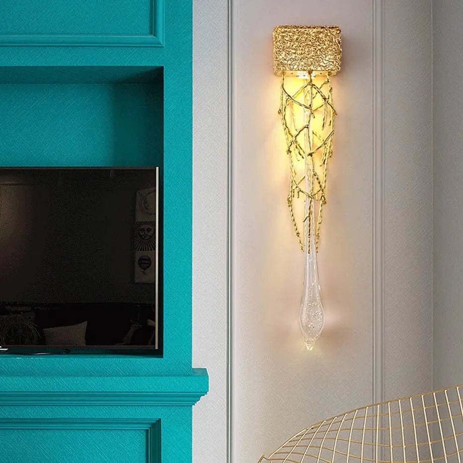Nordic Transparent Crystal Gold Wall Lamp — alternate product view 5
