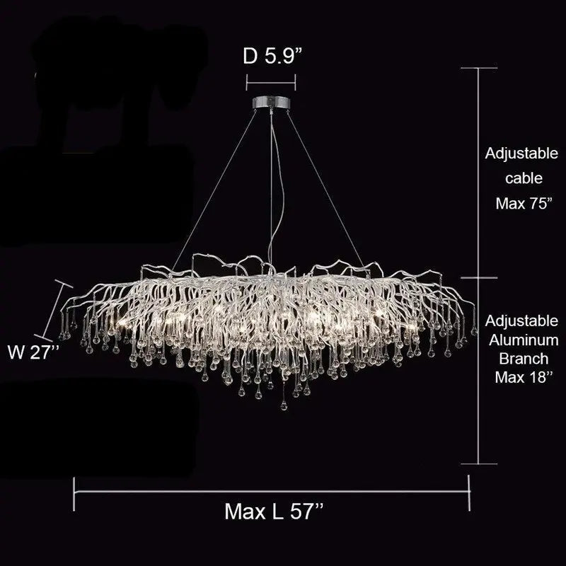 Luxury Chrome Raindrop Chandelier — alternate product view 11