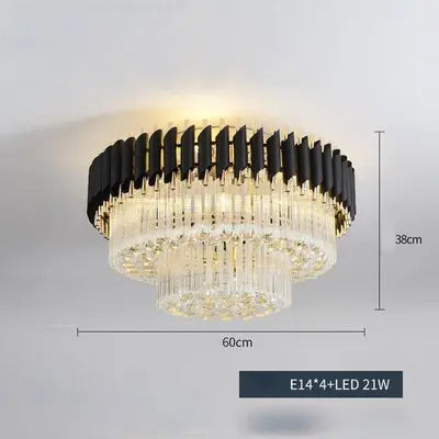 Round Designer Crystal Ceiling Lamp — alternate product view 10