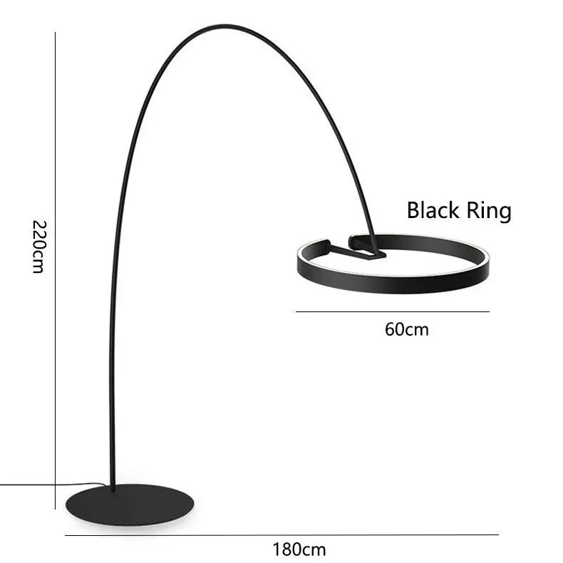 LED Light Round Rings Style Floor Lamp — alternate product view 8