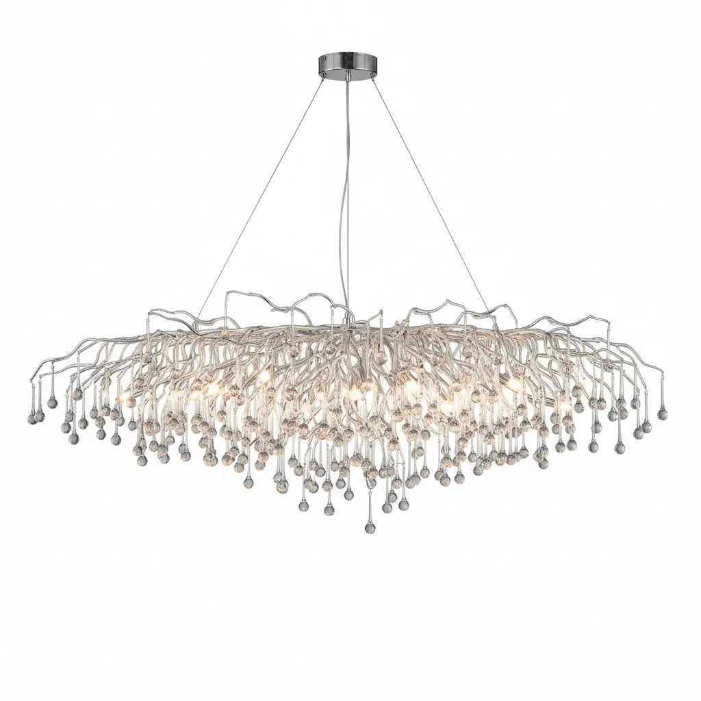 Luxury Chrome Raindrop Chandelier — alternate product view 1