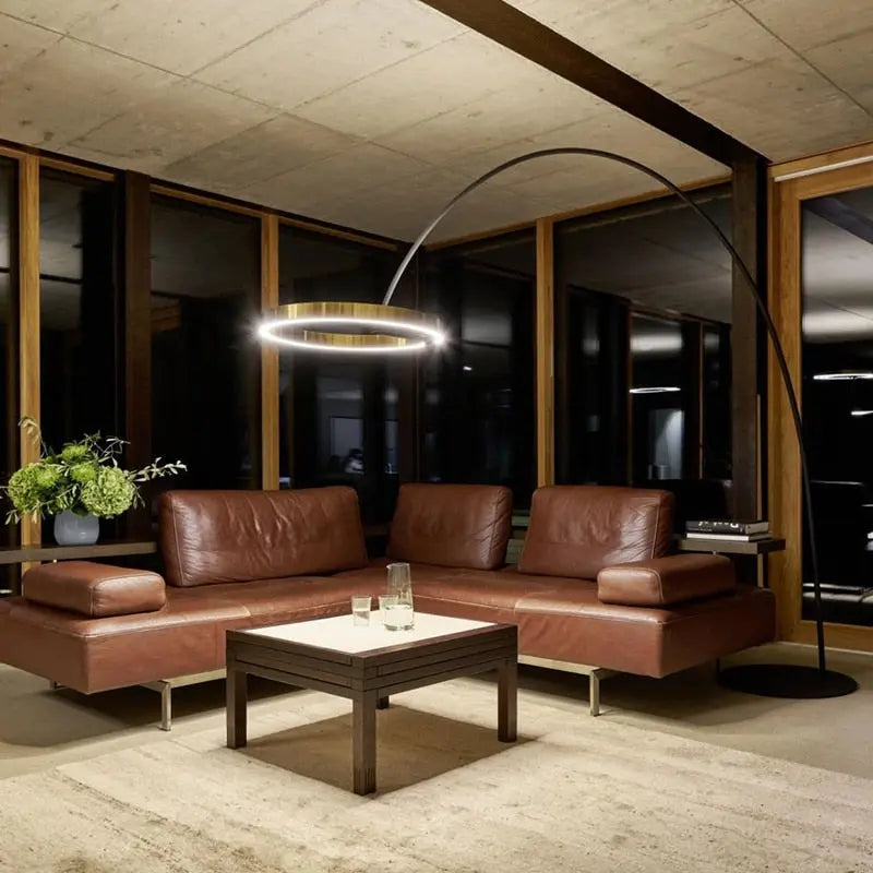 LED Light Round Rings Style Floor Lamp — alternate product view 3
