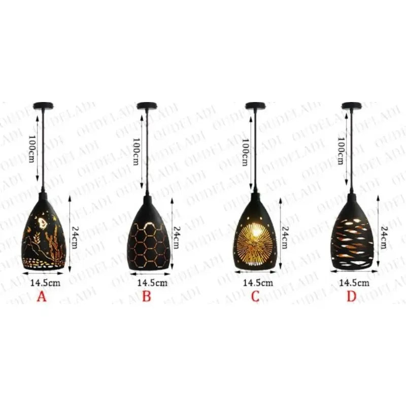 New Hollow Metal Cage Pendant Lamp — alternate product view 6