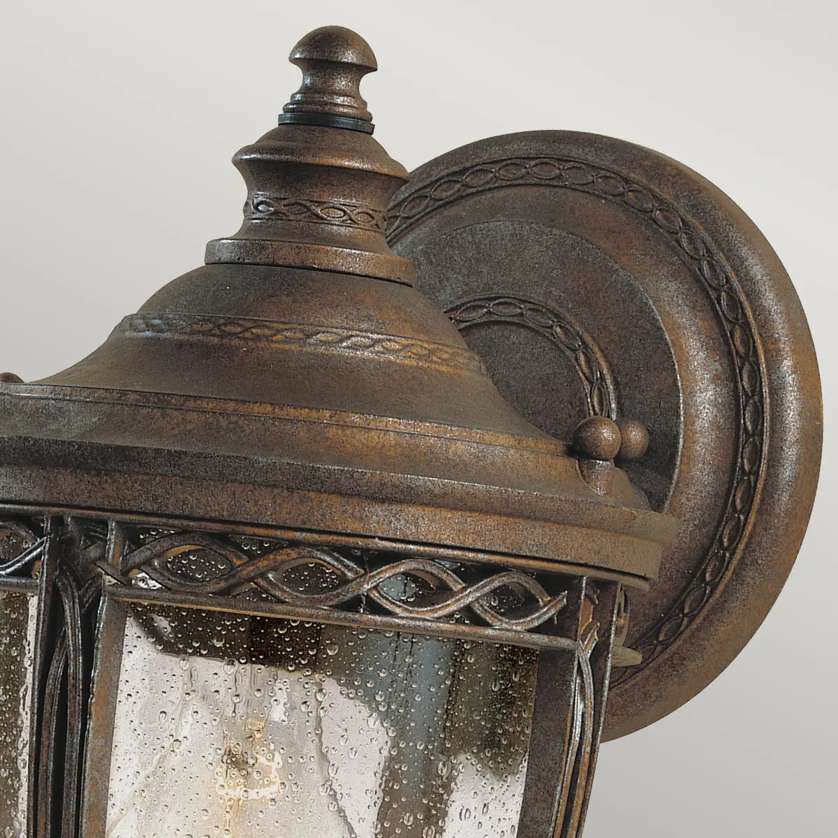 English Bridle Wall Lantern — close-up design detail 2
