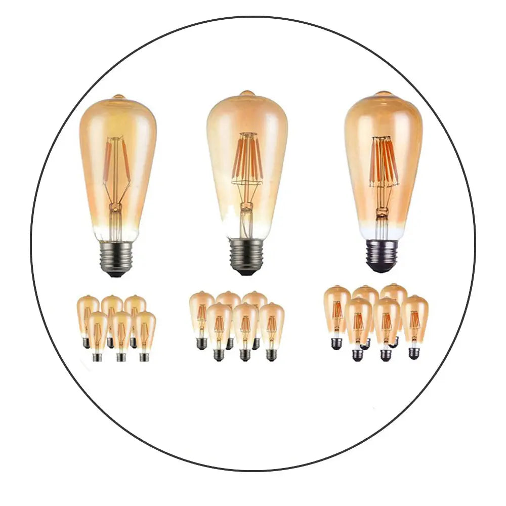 6 Pack E27 Vintage Industrial LED Bulb — product view